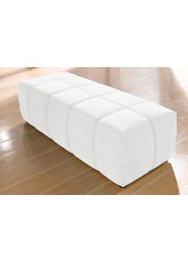 Hocker DOMO collection "Brandon", wei&szlig;, B:150cm H:40cm T:60cm, Kunstleder SOFTLUX;Luxus-Microfaser in Antikleder-Optik(100% Polyester);Luxus-Microfaser (100% Polyester), Hocker, Hocker, gro&szlig;e Ausf&uuml;hrung passend zu "Brandon", auch in Cord