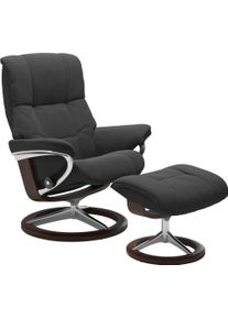 Relaxsessel STRESSLESS "Mayfair", grau (charcoal dinamica), B:83cm H:102cm T:74cm, Leder BATICK: BATICK ist ein leicht korrigiertes, durchgef&auml;rbtes und genarbtes M&ouml;belleder, bei dem die meisten Unebenheiten und Spuren in der Regel entfernt wurden.;Leder PALOMA: PALOMA ist ein durchgef&auml;rbtes Semianilin-M&ouml;belleder mit nat&uuml;rlicher Narbung.;ROHLEDER Stoff Q2 FARON: Ein fester zuverl&auml;ssiger Boucl&eacute; mit 