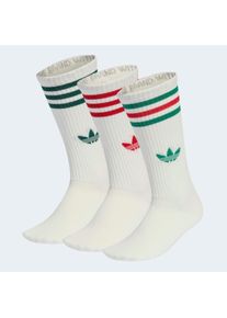 Sportsocken adidas originals "3-STREIFEN HIGH CREW, 3 PAAR", Herren, Gr. S (37/39), sanftes wei&szlig;, sanftes wei&szlig;, sanftes wei&szlig;, Obermaterial: 51% Baumwolle, 46% Polyester, 2% Elasthan, 1% Polyamid, Socken Sportsocken, f&uuml;r verschiedene Aktivit&auml;ten, wadenlange Passform