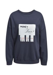 Smith & Soul Sweatshirt SMITH & SOUL, Damen, Gr. XS, marine, Sweatware, Obermaterial: 65% Baumwolle, 35% Polyester, unifarben, oversize normal, Rundhals, angesetztes B&uuml;ndchen, Sweatshirts Sweatshirt, mit kreativem R&uuml;cken-Design, Rundhals