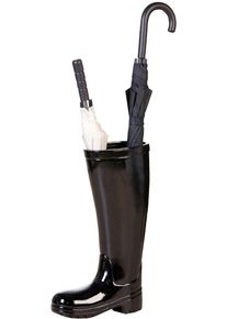 Schirmst&auml;nder CASABLANCA BY GILDE "Schirmst&auml;nder Gummistiefel Stiefel schwarz H. 45 cm", schwarz, B:26cm H:45cm T:11cm, Keramik, Regenschirmst&auml;nder, Schirmst&auml;nder