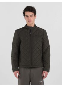 Steppjacke Replay "Saber Mid", Herren, Gr. S, gr&uuml;n (schwarz olive), Obermaterial: 100% Polyester. Futter: 100% Polyamid. F&uuml;llung: 100% Polyester, unifarben, normal, mit Rei&szlig;verschluss, Jacken Steppjacke, mit kurzem Stehkragen