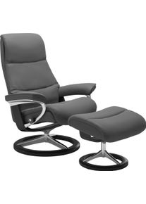 Relaxsessel stressless "View", grau (grau batick), B:78cm H:108cm T:78cm, Leder BATICK: BATICK ist ein leicht korrigiertes, durchgef&auml;rbtes und genarbtes M&ouml;belleder, bei dem die meisten Unebenheiten und Spuren in der Regel entfernt wurden.;Leder PALOMA: PALOMA ist ein durchgef&auml;rbtes Semianilin-M&ouml;belleder mit nat&uuml;rlicher Narbung.;ROHLEDER Stoff Q2 FARON: Ein fester zuverl&auml;ssiger Boucl&eacute; mit einem str