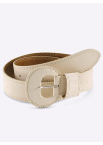 Lederg&uuml;rtel Heine, Damen, Gr. 85, beige (champagner), G&uuml;rtel Lederg&uuml;rtel