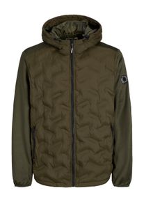 Jack & Jones Hybridjacke JACK & JONES "JCOHEAT HYBRID JACKET NOOS", Herren, Gr. S, gr&uuml;n (forest night), Web, Obermaterial: 100% Polyester, unifarben, regular fit, mit Gummizug, Jacken Hybridjacke