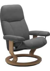 Relaxsessel stressless "Consul", grau (grau batick), B:76cm H:100cm T:71cm, Leder BATICK: BATICK ist ein leicht korrigiertes, durchgef&auml;rbtes und genarbtes M&ouml;belleder, bei dem die meisten Unebenheiten und Spuren in der Regel entfernt wurden.;Leder PALOMA: PALOMA ist ein durchgef&auml;rbtes Semianilin-M&ouml;belleder mit nat&uuml;rlicher Narbung.;ROHLEDER Stoff Q2 FARON: Ein fester zuverl&auml;ssiger Boucl&eacute; mit einem s