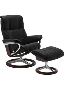 Relaxsessel stressless "Mayfair", schwarz (schwarz batick), B:83cm H:102cm T:74cm, Leder BATICK: BATICK ist ein leicht korrigiertes, durchgef&auml;rbtes und genarbtes M&ouml;belleder, bei dem die meisten Unebenheiten und Spuren in der Regel entfernt wurden.;Leder PALOMA: PALOMA ist ein durchgef&auml;rbtes Semianilin-M&ouml;belleder mit nat&uuml;rlicher Narbung.;ROHLEDER Stoff Q2 FARON: Ein fester zuverl&auml;ssiger Boucl&eacute; mit 