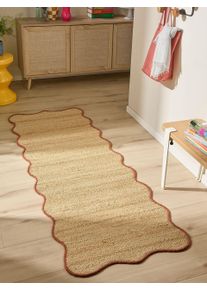 Tapis poil ras en jute Mambo Marron 70x200 cm - Tapis poil court design moderne pour salon