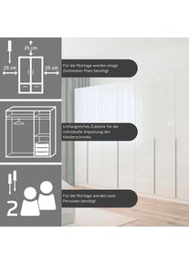 OTTO home Dreht&uuml;renschrank &raquo;Kleiderschrank Schrank Garderobe AGORDO TOPSELLER Schlafzimmer&laquo; in zwei Griff-Farben, Breiten 91-405 cm, Dekor- oder 