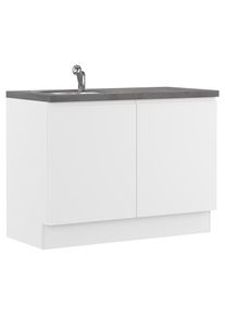 IMPULS K&Uuml;CHEN Mehrzweckschrank-Set &raquo;Warschau&laquo; Sp&uuml;lenschrank und W&auml;schekorbschrank, Breite 120 cm, 6 Stk. tlg.