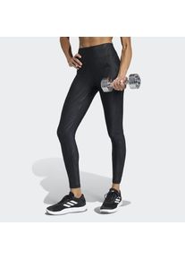 adidas Performance Trainingstights &raquo;OPTIME AOP FULL-LENGTH LEGGINGS&laquo; f&uuml;r Fitness und Workout, aus Vier-Wege-Stretch-Material, hoher Bund schwarz, 