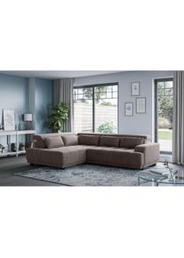 COTTA Ecksofa &raquo;Jade L Form, B: 270 cm, mit Kopfteilverstellung & Nierenkissen&laquo; optional elektr. Sitztiefenverstellung