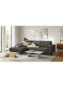OTTO home Ecksofa &raquo;Xander, L-Form&laquo; Breite 280 cm, Soft-Touch Chenille, schwarze Metallf&uuml;&szlig;e