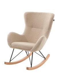 Vipack Schaukelsessel &raquo;in flauschigem Boucl&eacute; Stoff gepolstert, zeitlose Optik&laquo; &uuml;berall einsetzbar, komfortabler Sitzkomfort zur Entspannung, 