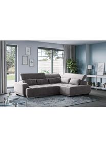 COTTA Ecksofa &raquo;Jade L Form, B: 270 cm, mit Kopfteilverstellung & Nierenkissen&laquo; optional elektr. Sitztiefenverstellung