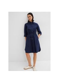 bonprix Midikleid &raquo;Hemdblusenkleid aus Leinen-Baumwoll-Mix&laquo; 1 tlg. f&uuml;r l&auml;ssigen Look, aus Leinen-Baumwoll-Mix, in A-Linie, mit Taschen