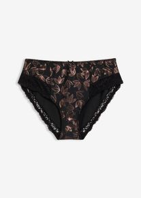 bonprix Femei Chilot maxi cu imprimeu lucios, negru, 56/58