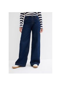 bonprix Weite Jeans mittlerer Bund, mit Elasthan-Anteil, aus Baumwolle