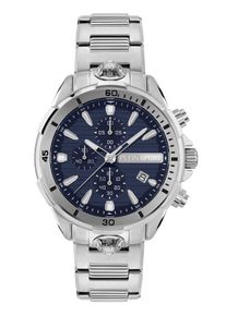 Plein Sport, M&aelig;nd, Analogt ur 'Impact', Navy / S&oslash;lv, St&oslash;rrelse One Size