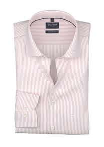 Businesshemd OLYMP "Luxor modern fit", Herren, Gr. 42, N-Gr, hellrose, Web, Obermaterial: 100% Baumwolle, 2-Knopf-Manschette, Hemden Businesshemd, fein gestreift