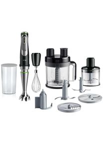 Braun Stabmixer "MultiQuick 9 MQ 9195XL - 1200W, Stufenlosreulierbar, Dynamische Klinge", silber (schwarz, silberfarben), B:6,8cm H:41cm T:6,8cm, Mixer, Spritzschutz, Extra Mahlklinge, 2 Modi + Pulsfunktion, W&uuml;rfelschneider, Stabmixer