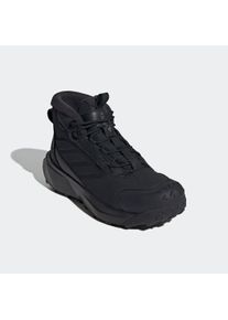 Winterboots adidas terrex "WINTER LEATHER MID CUT RAIN.RDY COLD.RDY", Gr. 38, schwarz (core schwarz, core schwarz, grau four), Leder, Textil, Schuhe Winterboots, Winterschuhe, Winterstiefel, Snowboots, wasserdicht