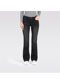 Bootcut-Jeans MAC "Dream-Boot", Damen, Gr. 46, L&auml;nge 30, schwarz (commercial schwarz used was30), Denim/Jeans, Obermaterial: 90% Baumwolle, 7% Elastomultiester, 3% Elasthan, figurbetont lang, Jeans Bootcut-Jeans, Gerade geschnitten mit leicht ausgestelltem Bein