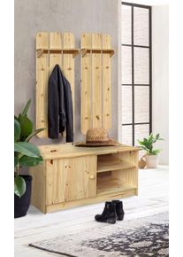 M&ouml;bilia Schuhschrank M&Ouml;BILIA, beige (natur), B:91cm H:48cm T:38cm, Massivholz, Schr&auml;nke, Schuhschrank, gefertigt aus massivem Kiefernholz