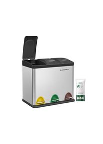 Songmics Szemeteskos&aacute;r v&aacute;logatott hullad&eacute;khoz 24 L rozsdamentes ac&eacute;l