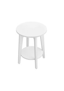 VASAGLE Doh&aacute;nyz&oacute;asztal kerek polccal 40 x 50 cm feh&eacute;r