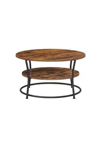 VASAGLE Kerek doh&aacute;nyz&oacute;asztal 80 cm rusztikus barna