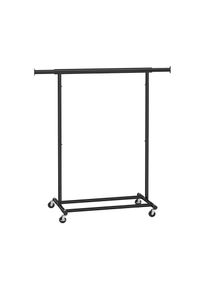 Songmics Ac&eacute;l ruha&aacute;llv&aacute;ny kerekeken kih&uacute;zhat&oacute; 90 kg fekete