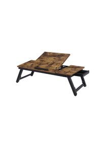 Songmics Rusztikus &ouml;sszecsukhat&oacute; laptopasztal 71 x 35 x 23 cm
