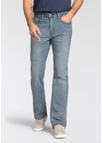 Levi's Bootcut-Jeans LEVI'S "527 SLIM BOOT CUT", Herren, Gr. 34, L&auml;nge 32, blau (here we stop), Denim/Jeans, Obermaterial: 99% Baumwolle, 1% Elasthan, slim fit, Jeans Bootcut-Jeans, in cleaner Waschung