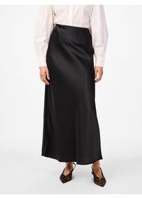 Maxirock Y.A.S "YASPELLA HW MAXI SKIRT S. NOOS", Damen, Gr. XXL (44), schwarz, Web, Obermaterial: 97% Polyester, 3% Elasthan, unifarben, kn&ouml;chellang, R&ouml;cke Maxirock
