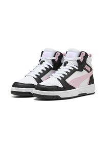 Sneaker Puma "REBOUND V6", Herren, Gr. 40, wei&szlig; (Puma wei&szlig;, rose mauve, Puma schwarz), Synthetik, mehrfarbig, Schuhe Sneaker, kn&ouml;chelhoch, wasserabweisendes Obermaterial, weiche Innensohle