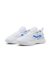 Hallenschuh Puma "VARION II JR", Jungen, Gr. 38, blau (Puma wei&szlig;, ultra blau), Synthetik, Schuhe Hallenschuh, mit rutschhemmender, non marking Gummilaufsohle