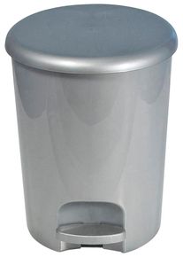 Kosmetikeimer ADOB "Abfallbeh&auml;lter", grau, H:25cm &Oslash;:20cm, Kunststoff, M&uuml;lleimer, Kosmetikeimer