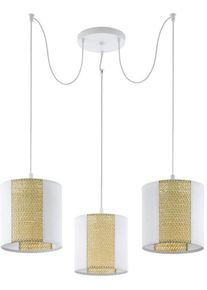 EGLO H&auml;ngeleuchte "ARNHEM", wei&szlig;, 3, &Oslash; 96cm H: 130cm, 1 Stk., Leuchten, &Oslash; 96 x H130 cm / exkl. 3 x E27 (je max. 40W) / Seegras, Kraftpapier, H&auml;ngeleuchte
