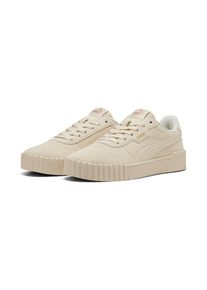 Puma, Damen, Sneaker &raquo;CARINA 3.0 SD&laquo; aus Wildleder, mit SOFTFOAM+ Einlegesohle, mit Schn&uuml;rung, Alpine Snow-Puma Gold, 37, Sneaker im sportlichen Stil 