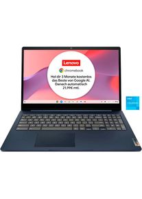 Lenovo, Chromebook &raquo;IdeaPad 3 Chrome 15IJL6&laquo; 39,6 cm / 15,6 Intel Celeron UHD Graphics ChromeOS, Clamshell Laptop with Full HD Panel, abyss blue, Mit 