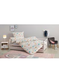 OTTO home, Kinderbettw&auml;sche &raquo;CUDDLEE&laquo; 2 in vielen Designs: Dino,Einhorn,Weltraum,Baustelle,Herz,Trecker,Safari, Einhorn, Renforc&eacute;, Obermaterial: 100% 