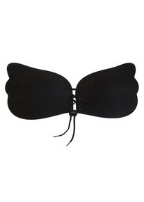MAGIC BODYFASHION, Damen, Klebe-BH &raquo;Va-Va-Voom Bra&laquo; vorn mit Schn&uuml;rung, BLACK, 0 - Cup A, R&uuml;ckenfreier, tr&auml;gerloser und selbstklebender BH