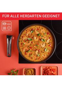 Tefal, Bratpfanne &raquo;Ingenio Preference&laquo; Edelstahl 1 Stk. tlg. stapelbar, Antihaftversiegelung, Thermo-Signal, 18/10-Edelstahl, Edelstahl,