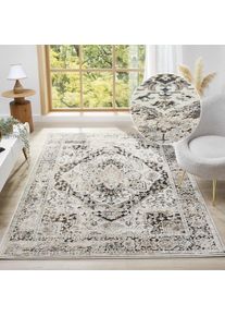 OTTO home, Teppich &raquo;Kylan, Hoch-Tief-Struktur, dezenter Glanz&laquo; rechteckig 9 mm H&ouml;he Schrumpf-Garn-Effekt, im Vintage-Look, dichte Qualit&auml;t, Wohnzimmer