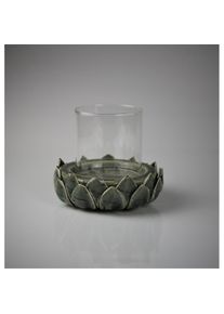 AM Design, Windlicht &raquo;aus Steingut&laquo; BxH: 13x14 cm, Grau, Glas, Steingut,