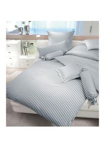 Janine, Wendebettw&auml;sche &raquo;Mako-Satin 3912 modern classic&laquo; 2 Stk., grau, Mako-Satin, Obermaterial: 100% Baumwolle, B/L: 140 cm x 200 cm - 1 Stk.