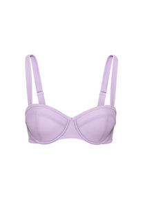 LSCN by LASCANA, Damen, B&uuml;gel-Bikini-Top &raquo;Gina&laquo; mit Ziern&auml;hten, lila, 46 - Cup E, Trendige Unifarbe