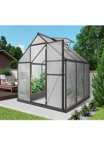 Konifera, Gew&auml;chshaus &raquo;Granada&laquo; mit Fundamentrahmen, schwarz,