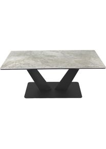 PAROLI, Couchtisch, schwarz + hellgrau marmoriert,